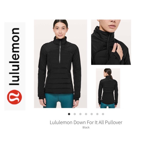 lululemon athletica Jackets & Blazers - Lululemon Down For It All 1/2 Zip Pullover Jacket Black 12